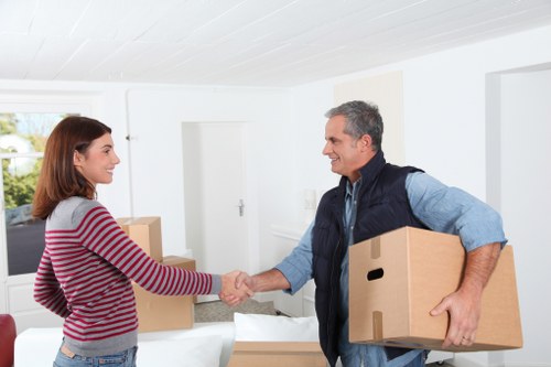 Boxes and packed belongings prepared for a local Bayswater relocation